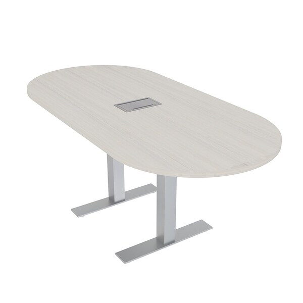 33.5 in W, 69.5 in L, 29 in H, Engineered Wood Top, Ivory
